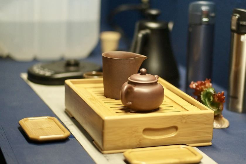 The tea tray at the pop-up tea house