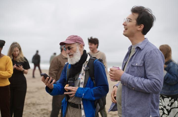 Talking on the sand