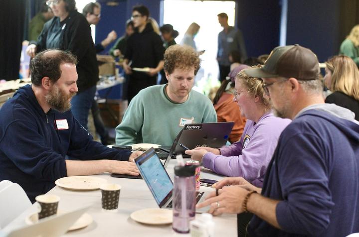 Laptops out, plans forming